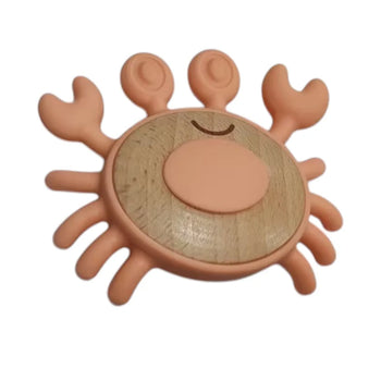 Crab Wooden & Silicone Teething Ring Jumini
