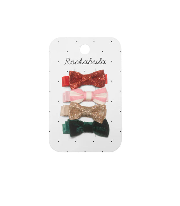 Jolly Christmas Bow Hair Clips Rockahula