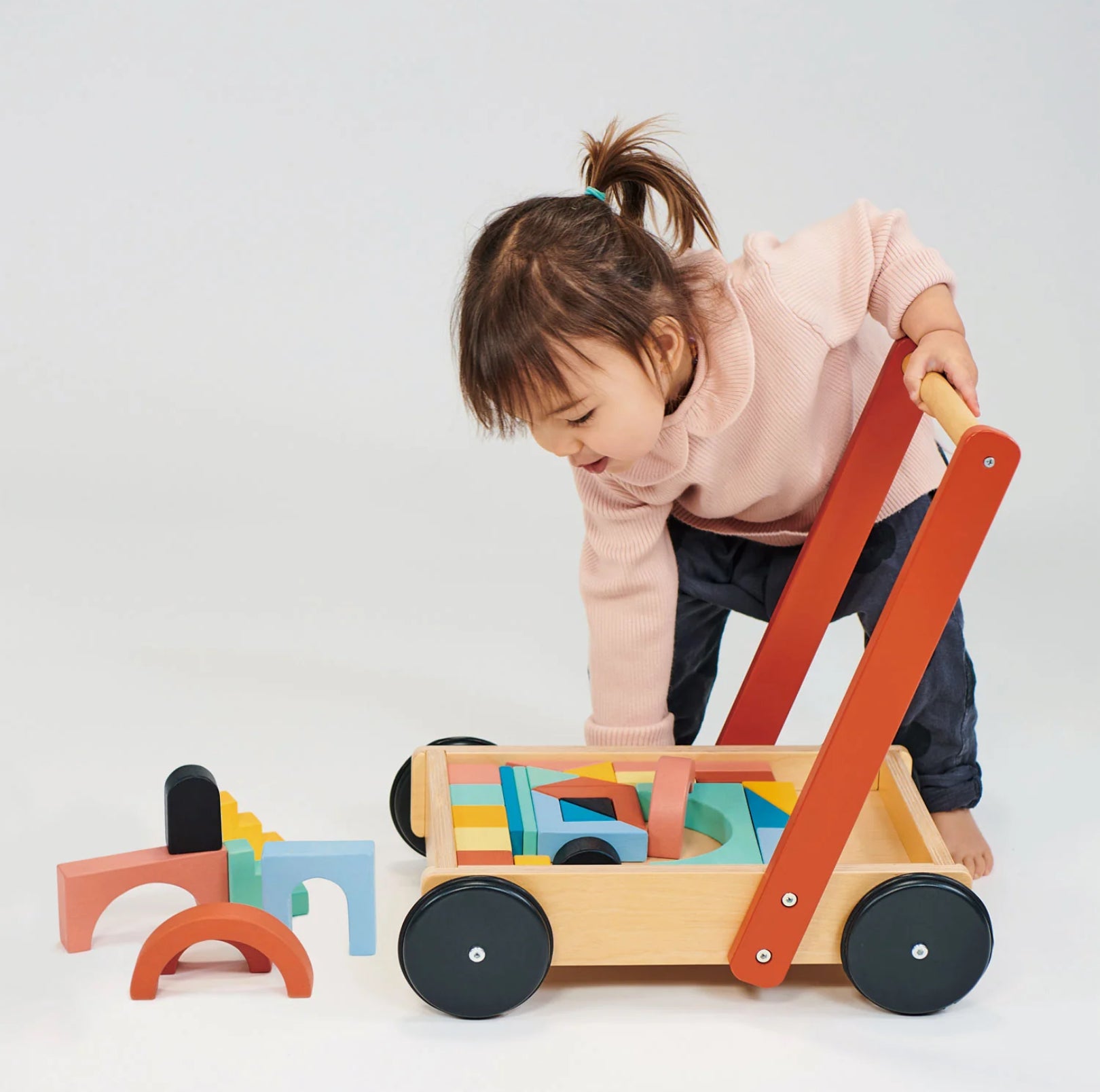 Bambino Block Trolley Wooden Toy Mentari