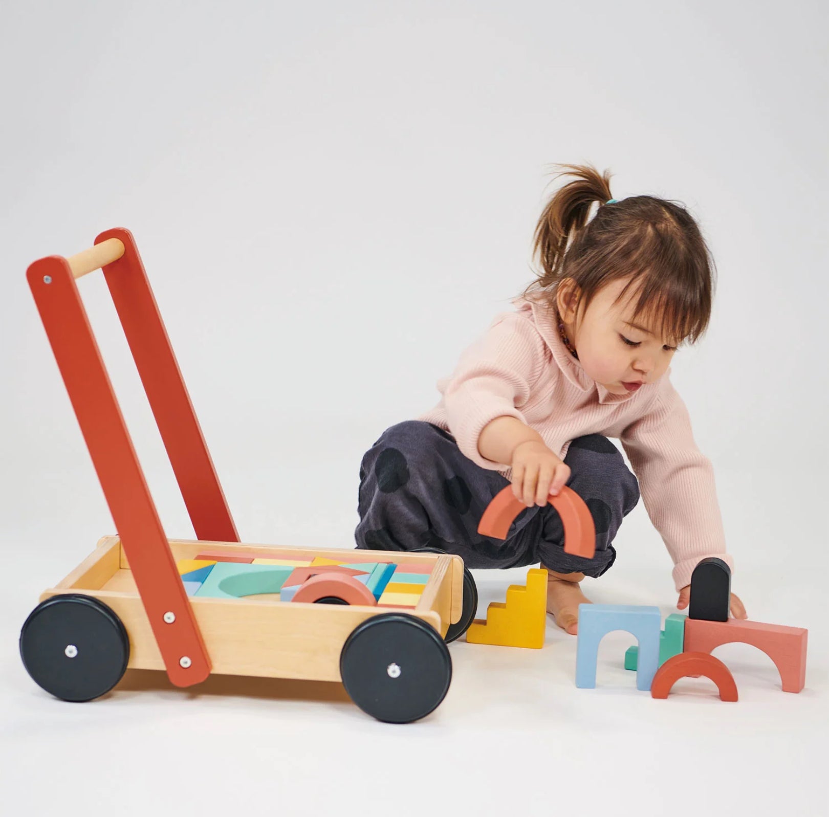 Bambino Block Trolley Wooden Toy Mentari