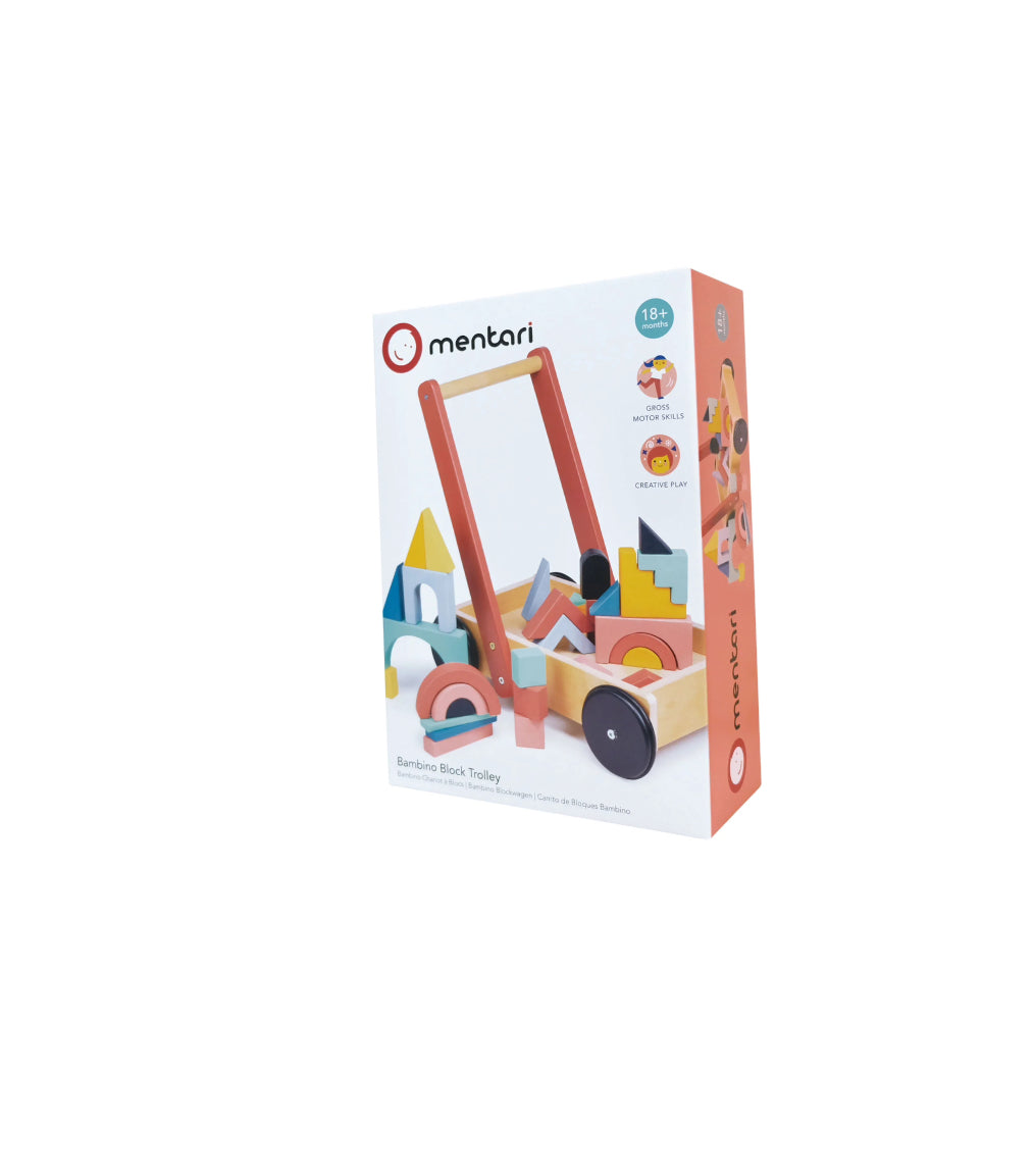 Bambino Block Trolley Wooden Toy Mentari