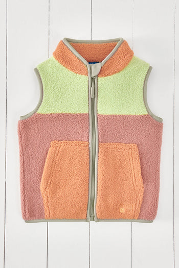 Aurora Pink Borg Gilet Grass & Air