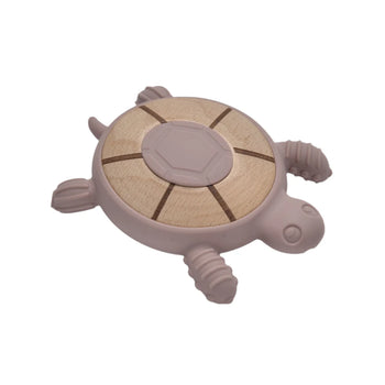 Turtle Wooden & Silicone Teething Ring Jumini