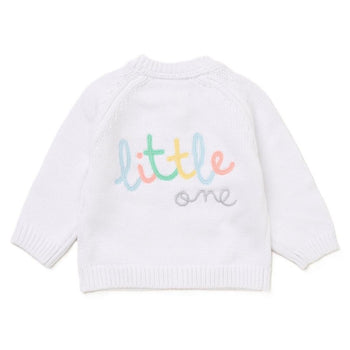 White Little Cutie Cotton Knit Cardigan