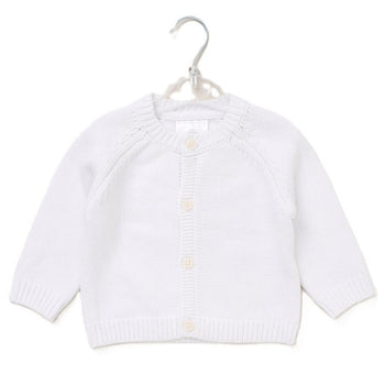 White Little Cutie Cotton Knit Cardigan
