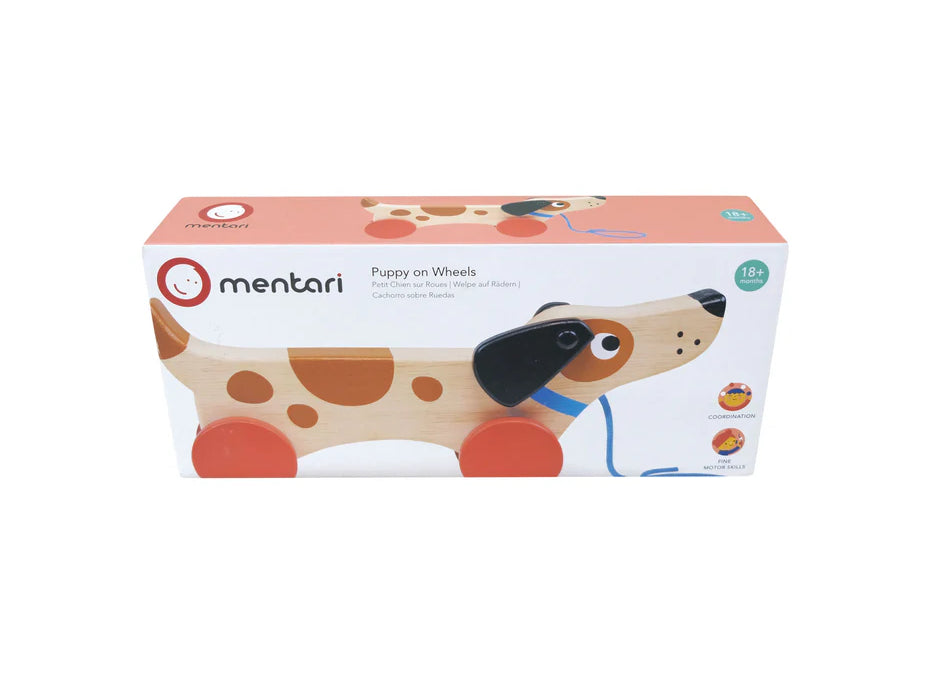 Puppy on Wheels Wooden Toy Mentari