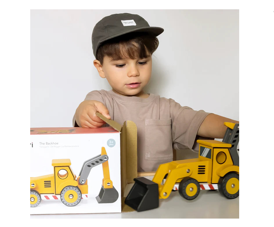 Back Hoe Digger Wooden Toy Mentari