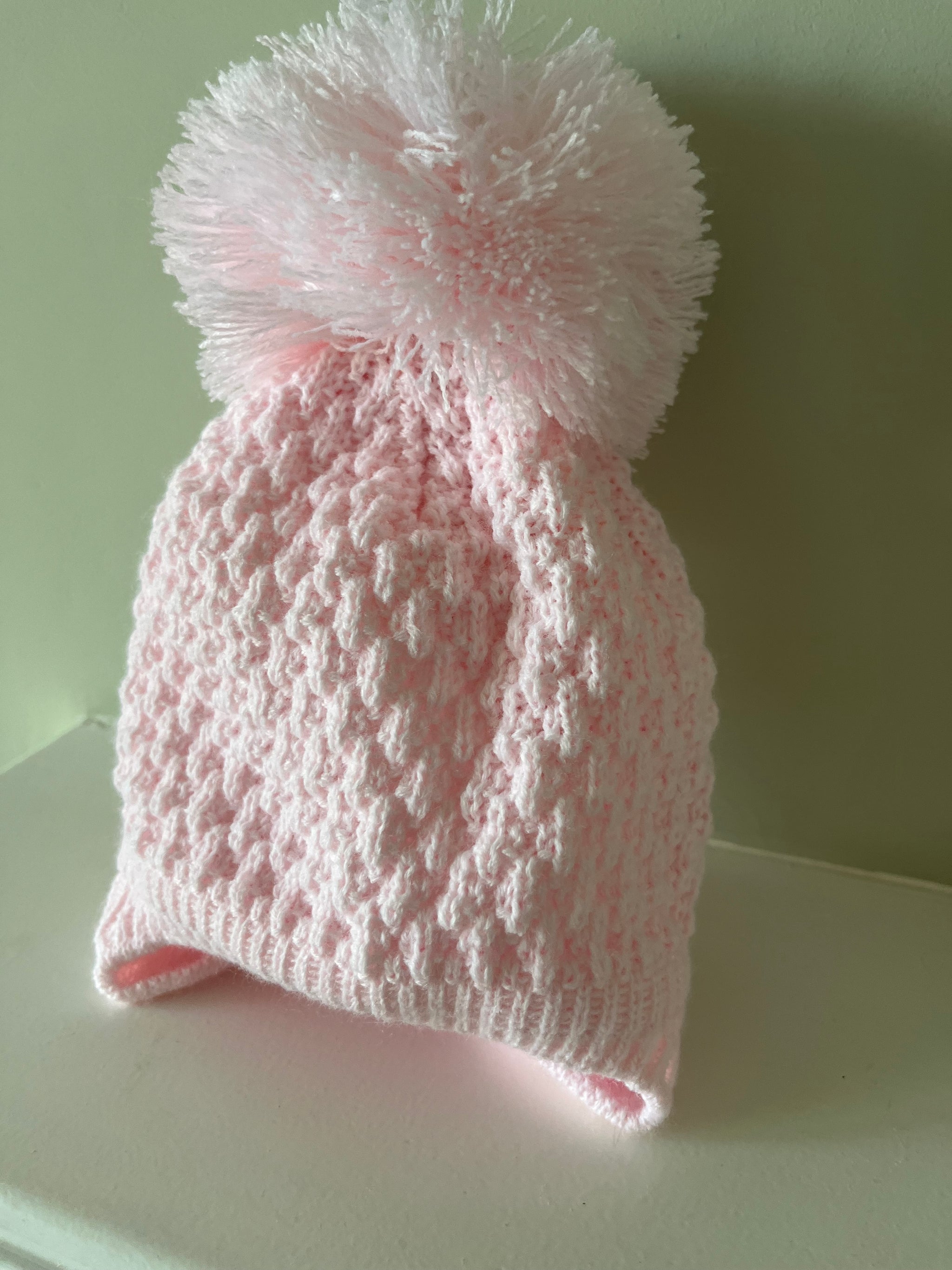 Baby Fantasia Pink Pom Knitted Hat