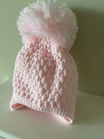 Baby Fantasia Pink Pom Knitted Hat