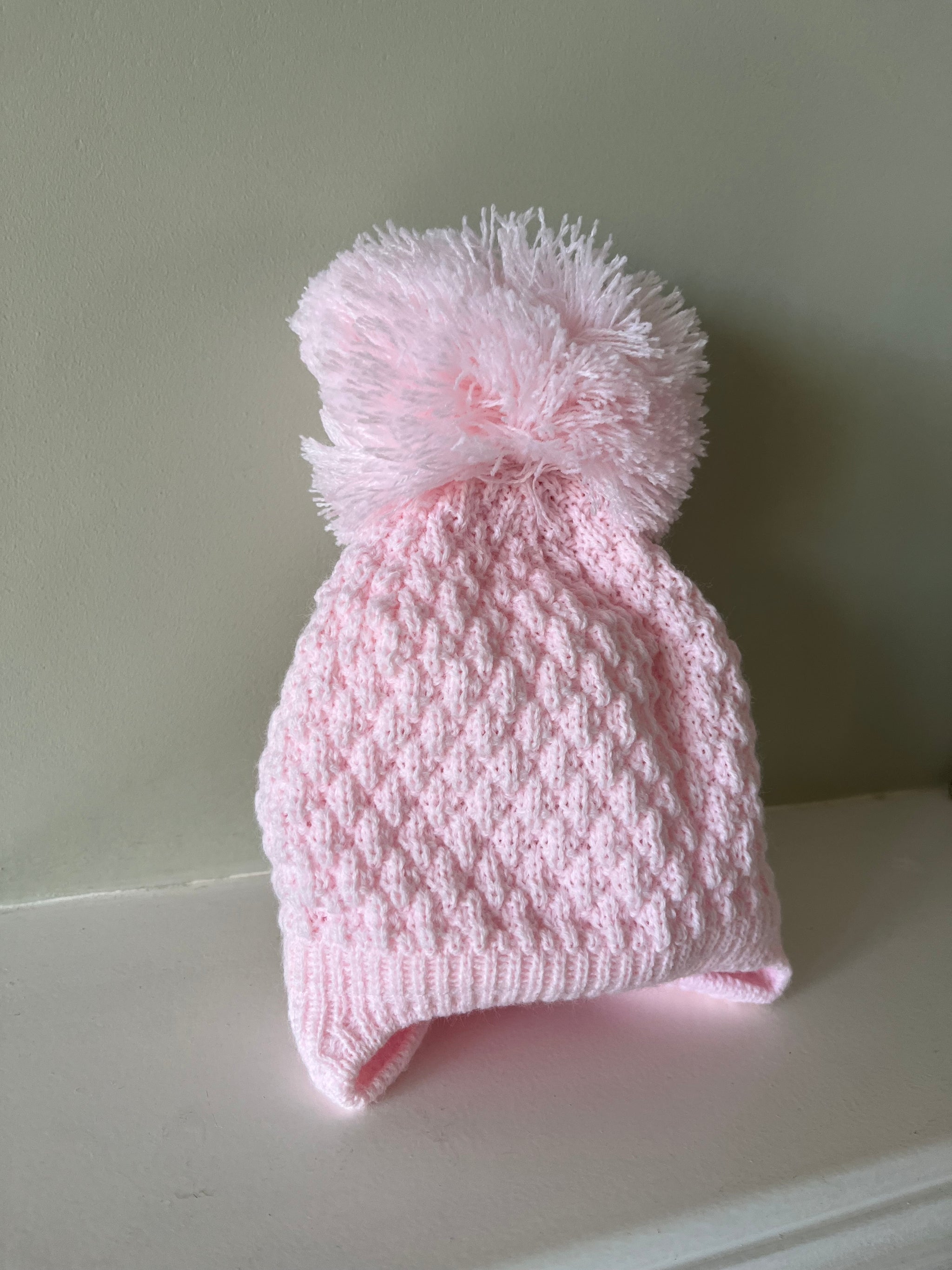 Baby Fantasia Pink Pom Knitted Hat