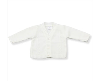 Traditional Baby white Cardigan  Little Nosh