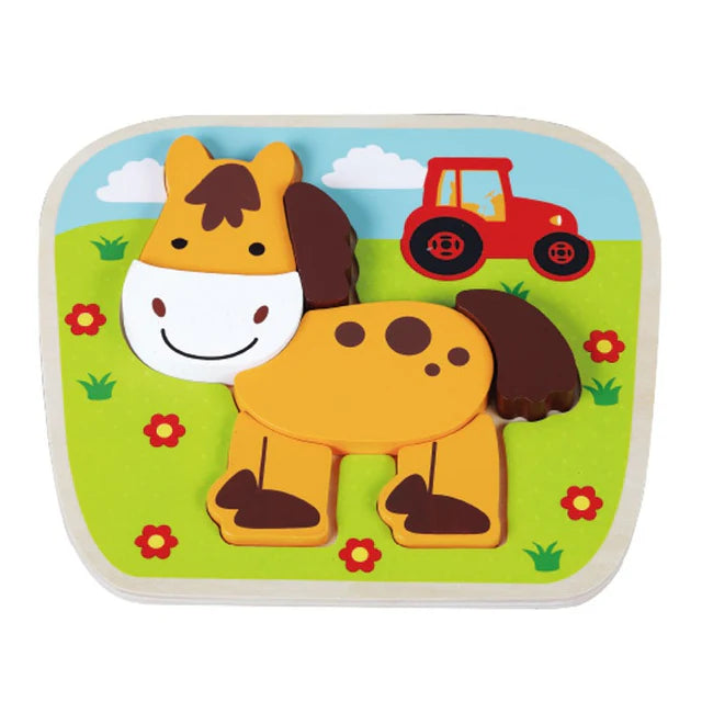 Jumini Pony Raised Puzzle Wooden Toy