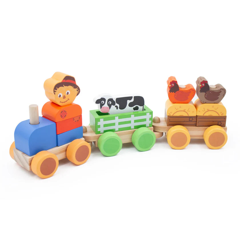 Jumini Scarecrow  Stacking Train Wooden Toy
