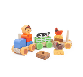Jumini Scarecrow  Stacking Train Wooden Toy