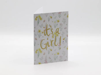 It’s a Girl - Daffodil Greeting Card