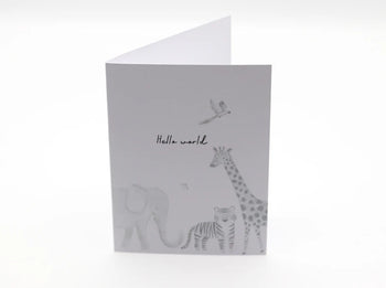 Hello World Animals  Greeting Card