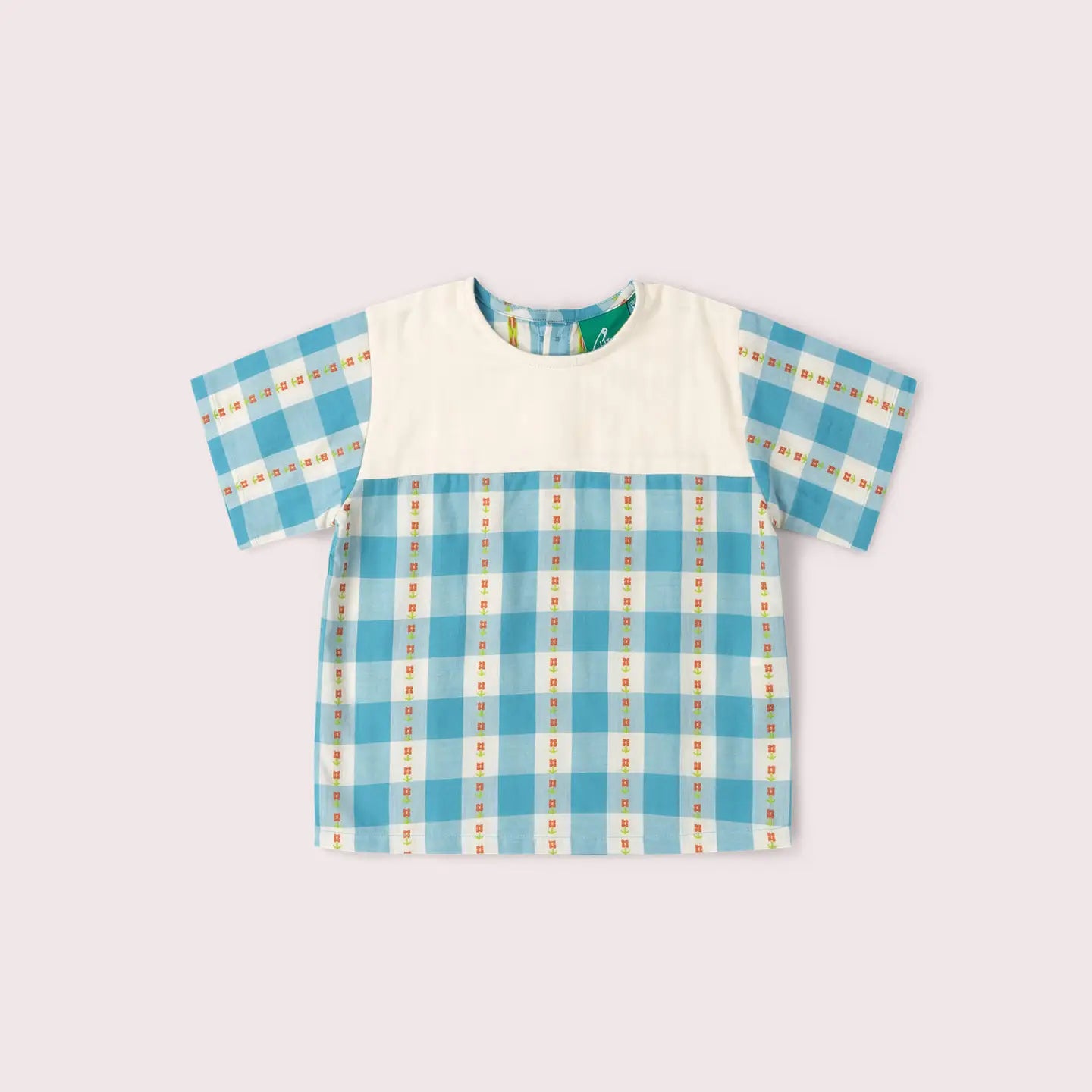 Blue Flowers loose Short Sleeve Top Little Green Radicals
