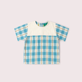 Blue Flowers loose Short Sleeve Top Little Green Radicals