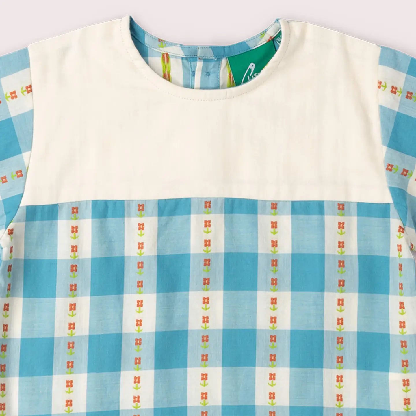 Blue Flowers loose Short Sleeve Top Little Green Radicals