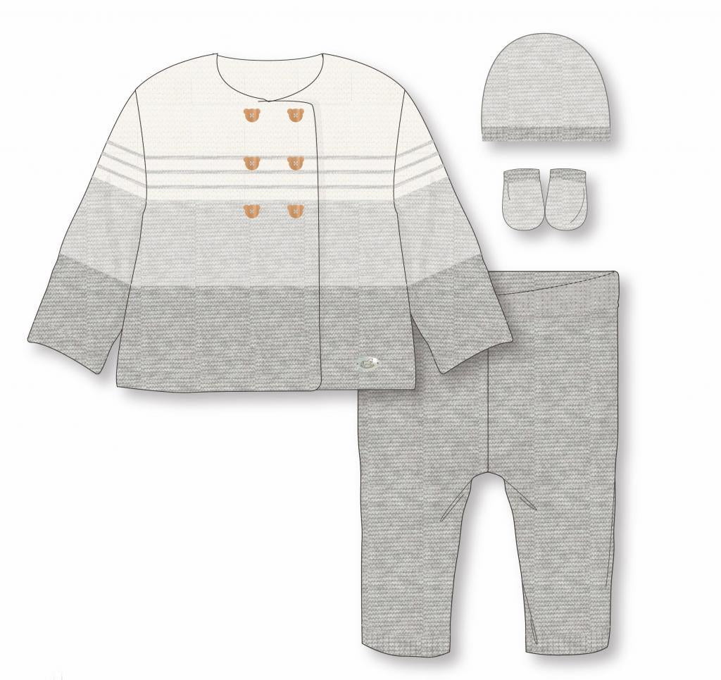 Boxed Teddy Knit Gift Set Rock-A-Bye Baby Boutique