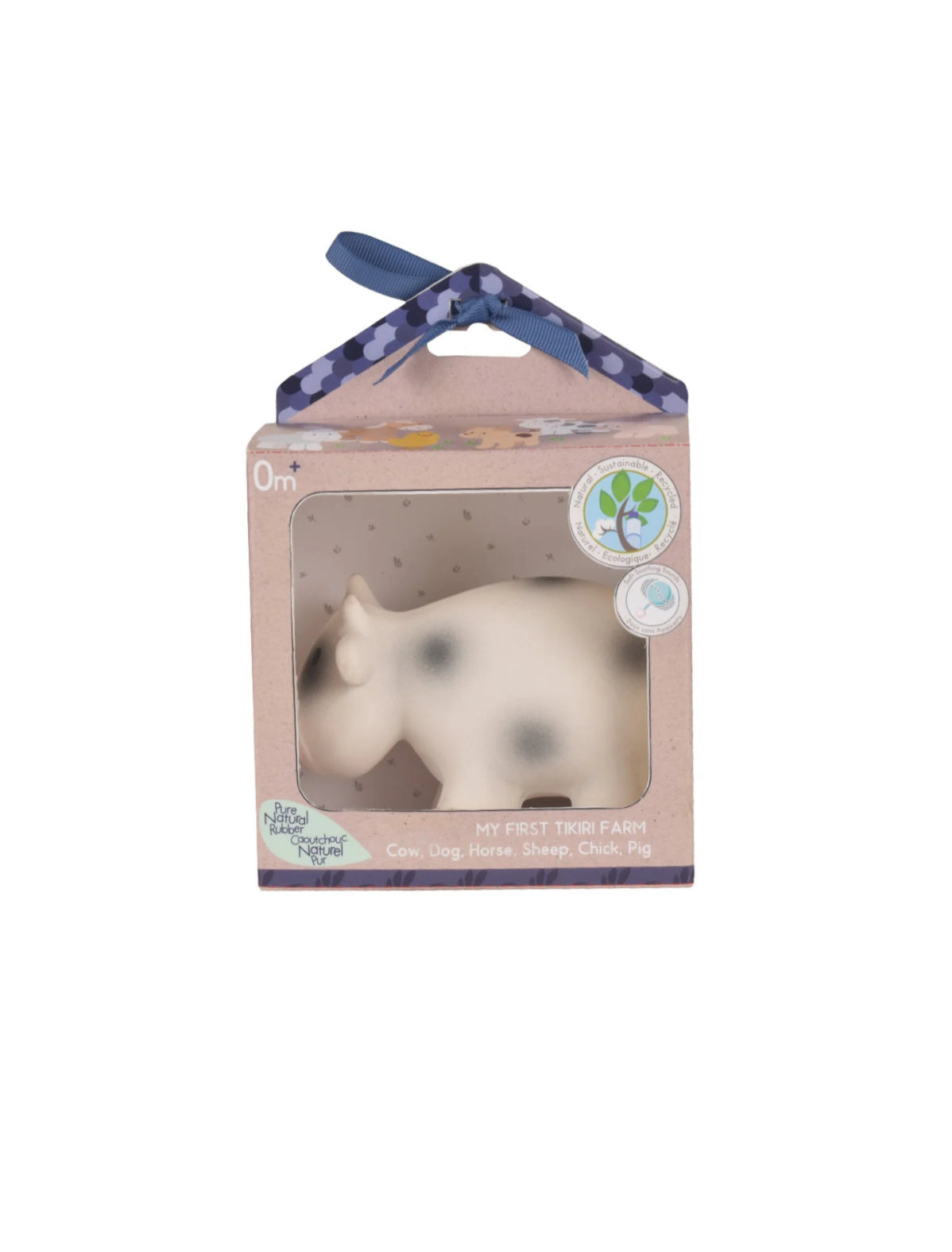 Tikiri My First Farm Animals Cow Rubber Baby Teether Rattle