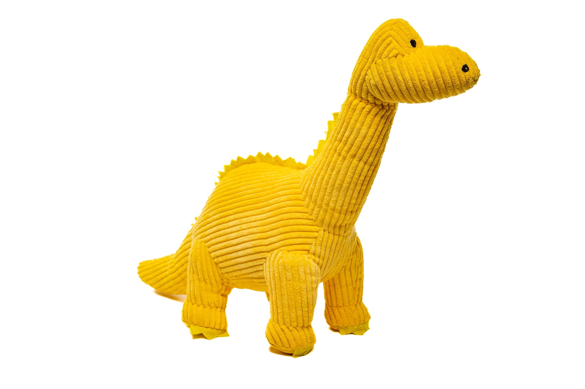 Corduroy Diplodocus Dinosaur Yellow Soft Toy