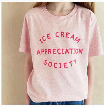 Ice Cream Appreciation Society T-shirt Heather Pink