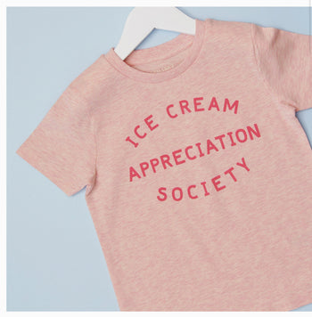 Ice Cream Appreciation Society T-shirt Heather Pink