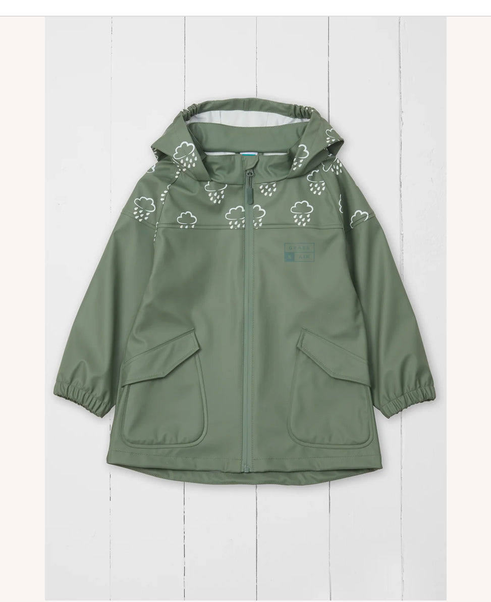 Khaki Colour Changing Rain Jacket Grass & Air