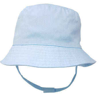 Bucket Hat with Chin Strap Pastel Blue