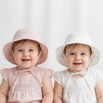 Broderie Anglaise Sun Hat with Ties