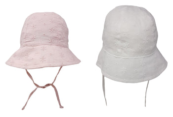 Broderie Anglaise Sun Hat with Ties