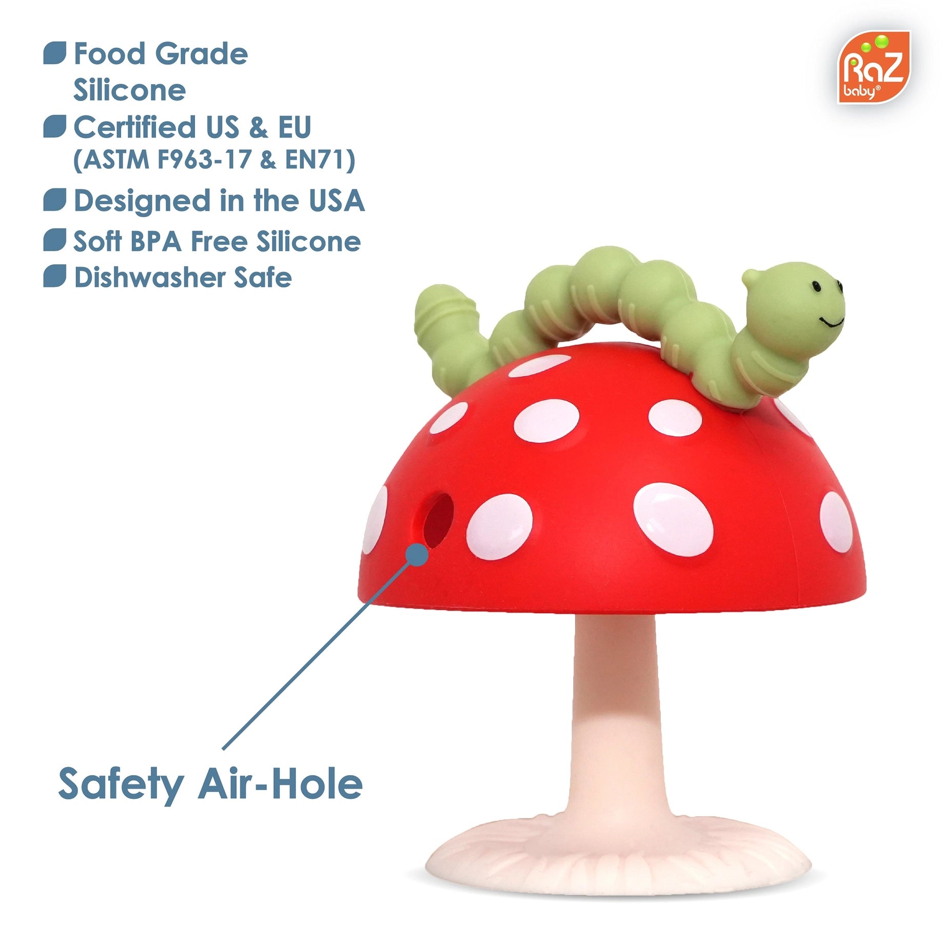 Choppy Mushroom Grip Baby Teether