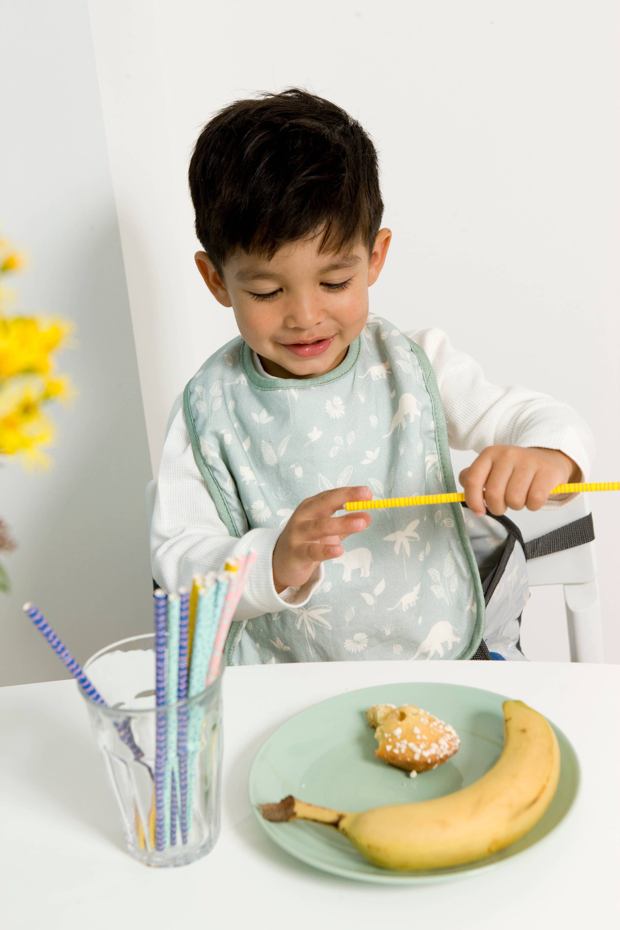 BTL Set of 2 Bibs - Green Tropic