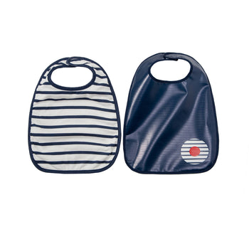 BTL Set of 2 Bibs - Blue Stripes