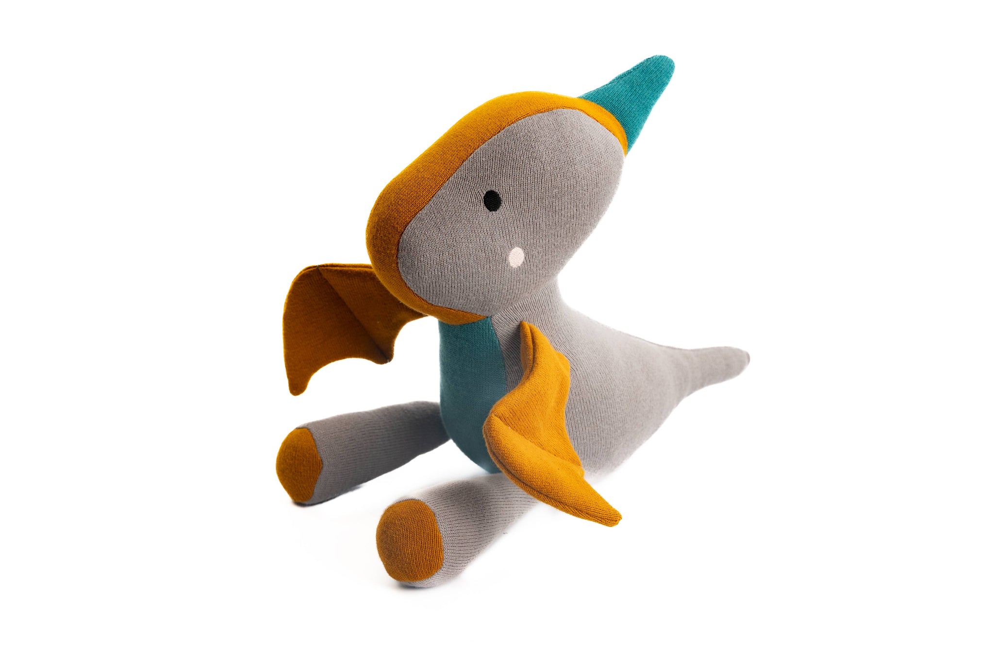 Dinosaur Teddy, Large Organic Cotton Pterodactyl Soft Toy