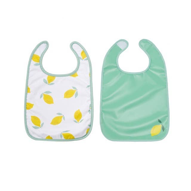 BTL Set of 2 Bibs - Happy Lemon