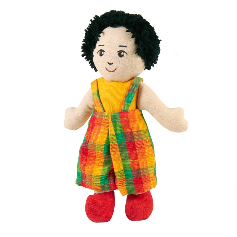 Rag doll - boy with white skin and black hair