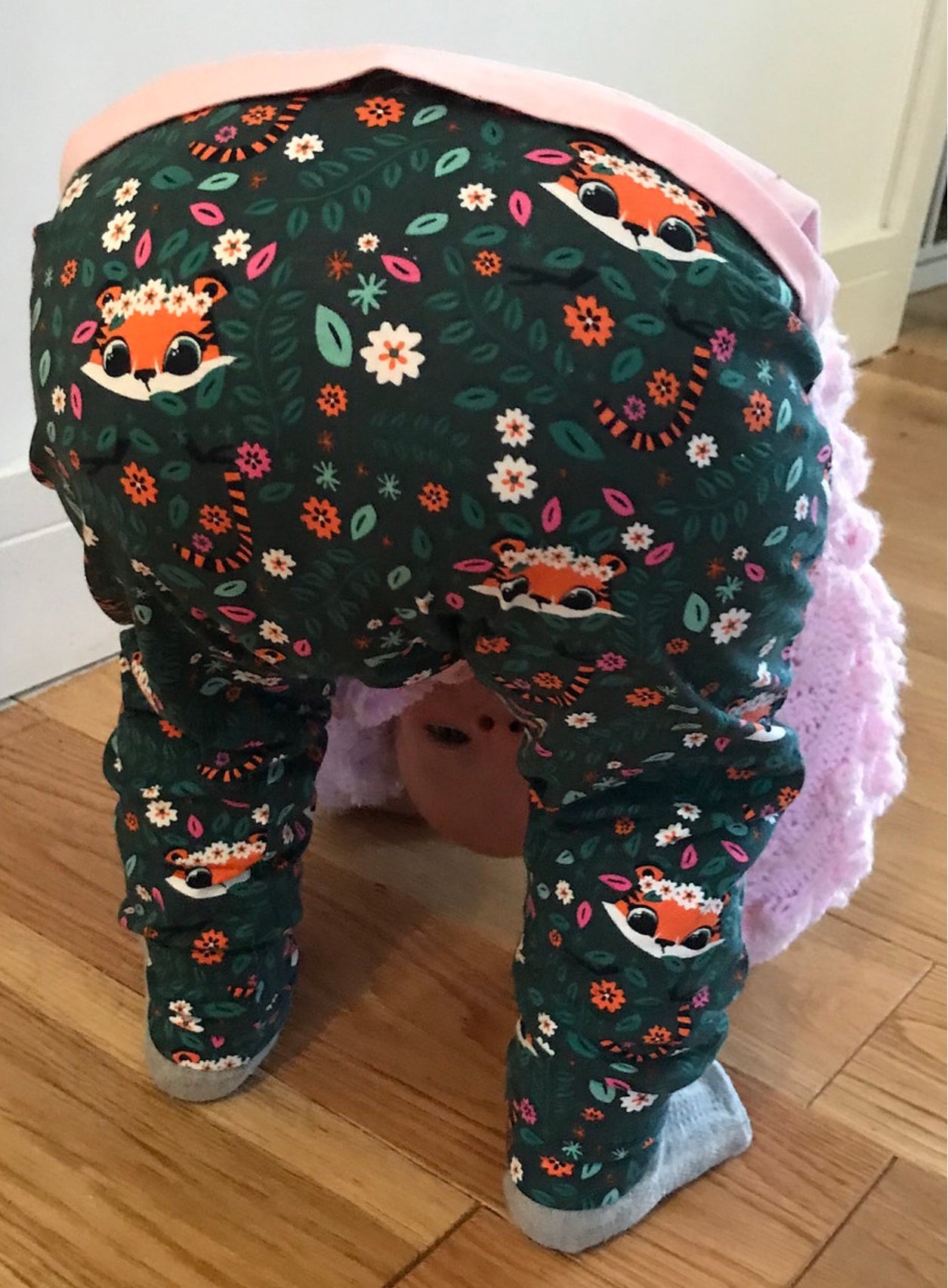 Baby Harem Leggings Hiding Tiger Print from Cup of Sew
