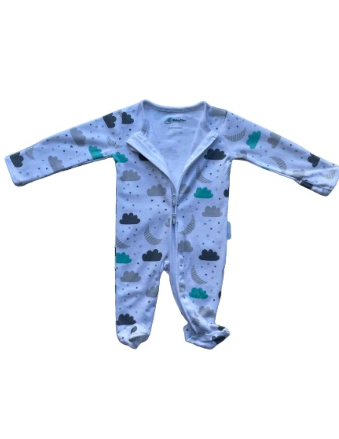 BabyMac Organic Cotton Sleepsuit Cloud Design