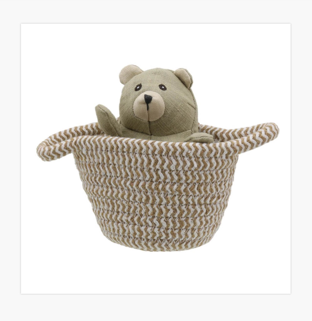 Wilberry Toys Little Bear Pets in a Basket  Toy