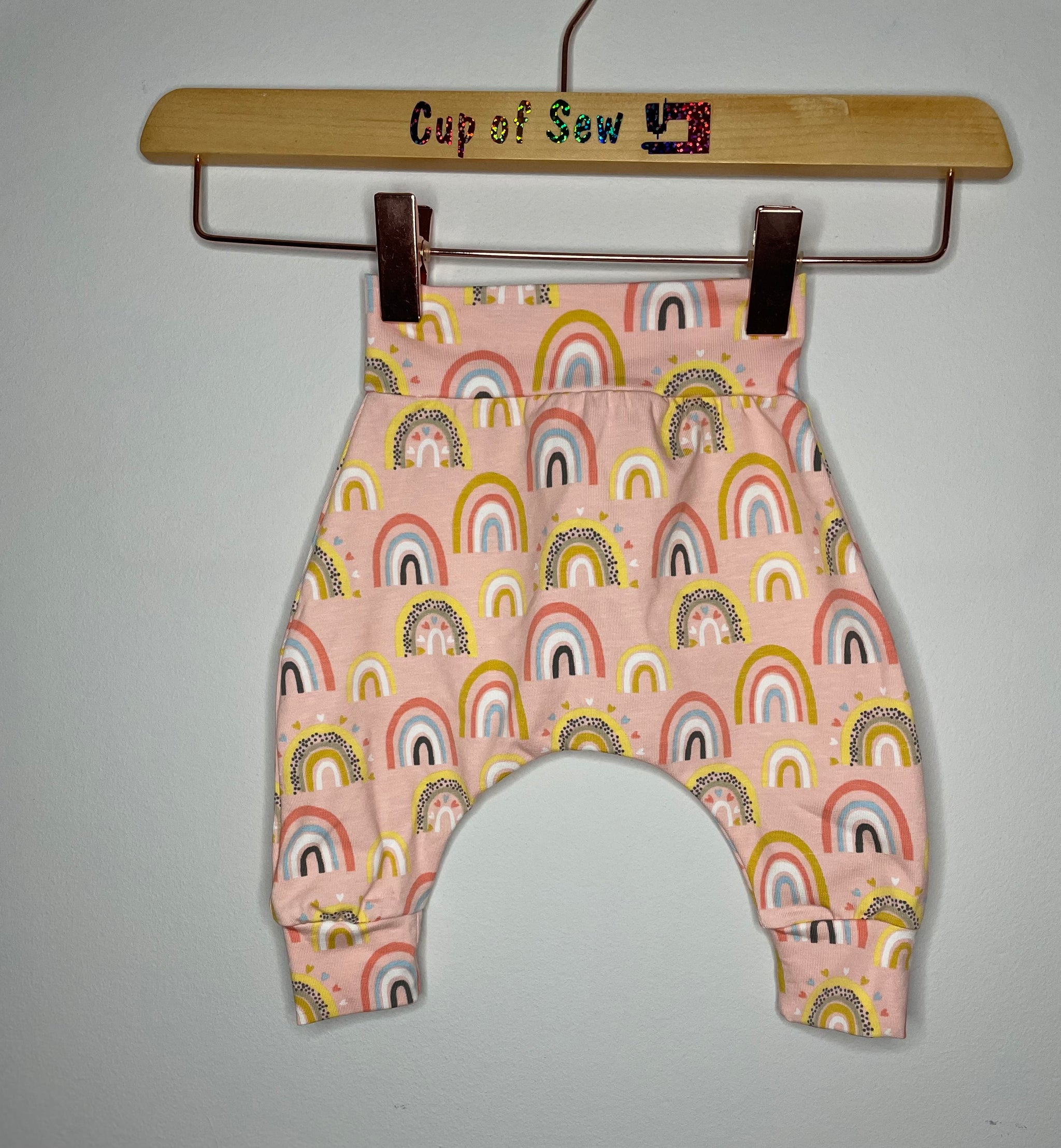 Baby Harem Leggings Baby Rainbows Print from Cup of Sew