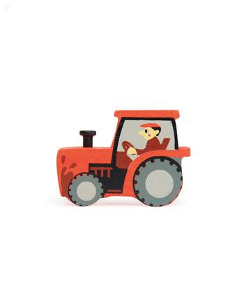 Tenderleaf Toys Farmyard Tractor Wooden Toy