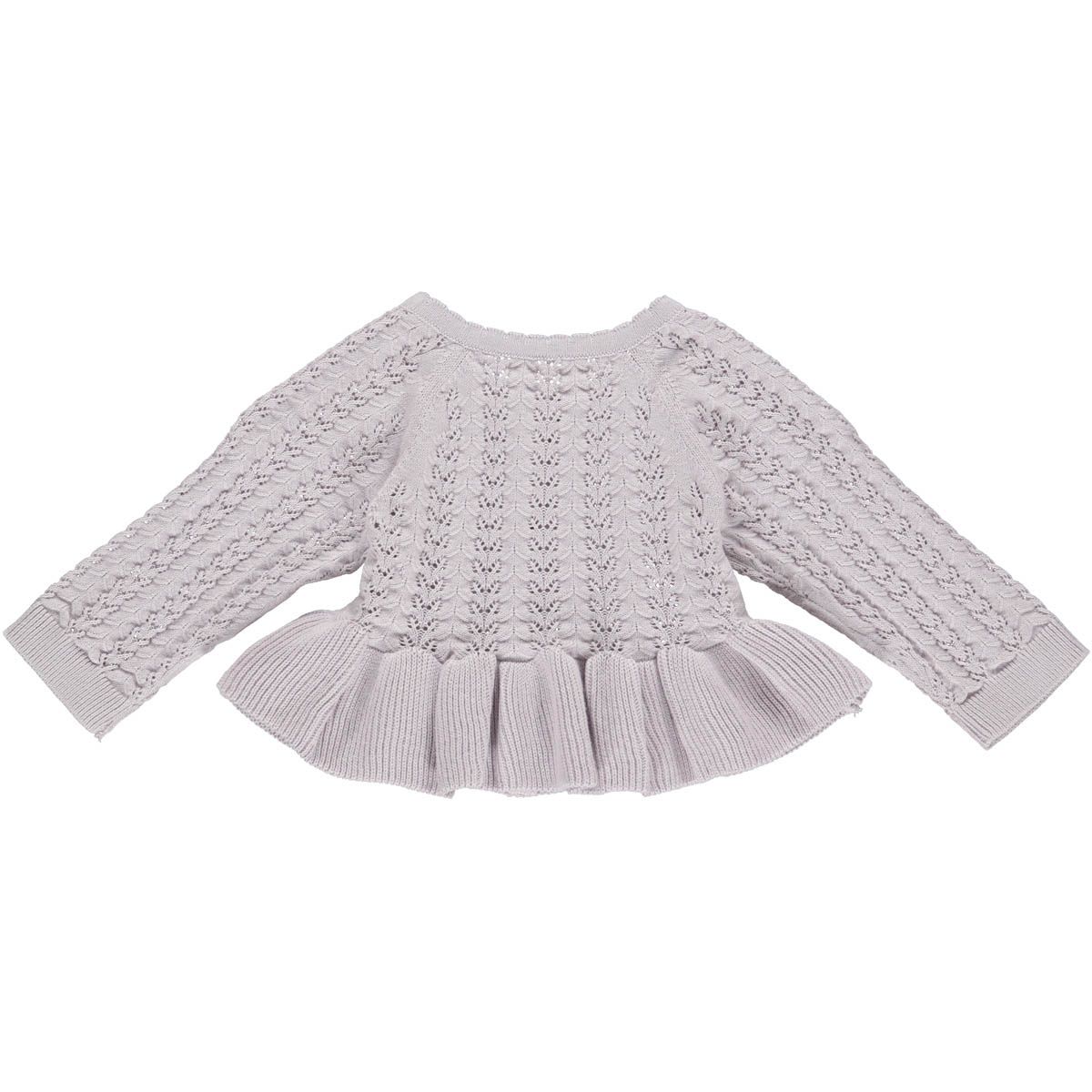 SALE Knitted Frill Cardigan in Organic cotton from Musli