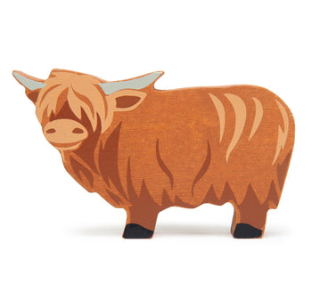 Tenderleaf Toys Farmyard Highland Cow Wooden Toy