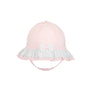 Emile et Rose Pink Cotton Sun Hat With Under Chin Strap Gabby SALE