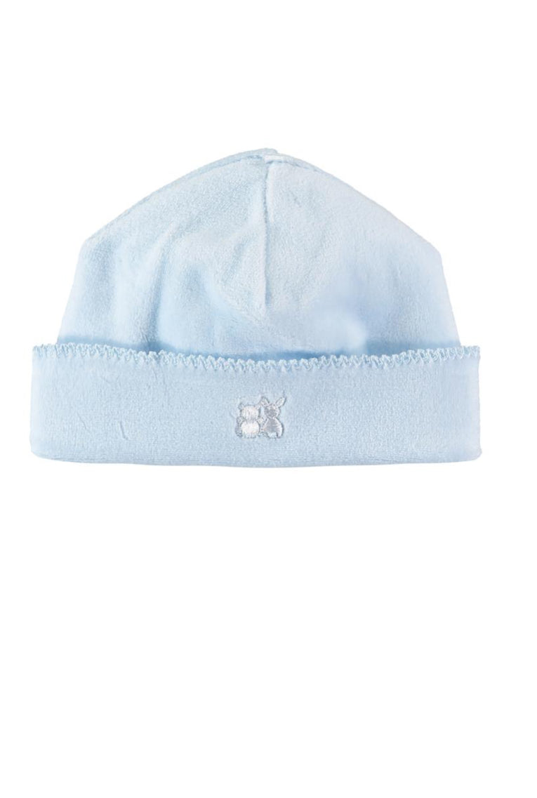 Emile et Rose Novel Baby Boys Blue Velour Pull On Hat