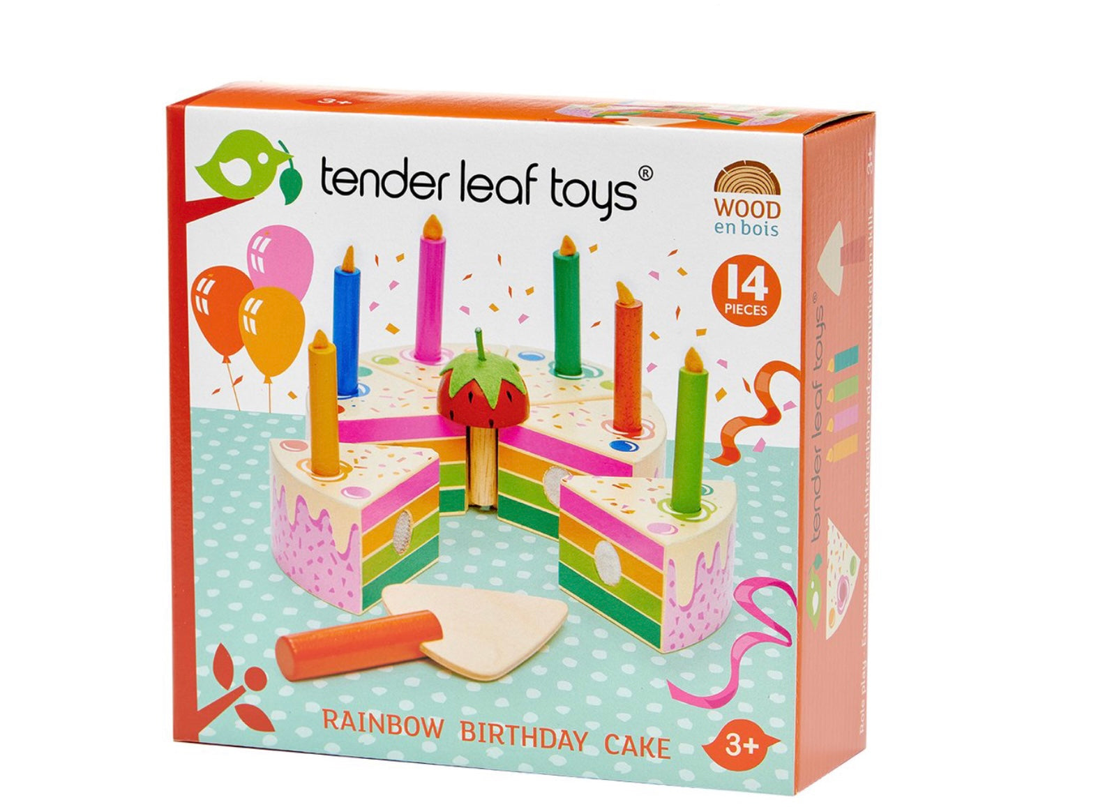 Tenderleaf Toys Rainbow Birthday Cake Wooden Toy