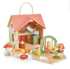 Tenderleaf Toys Wooden Rosewood Cottage Dolls House