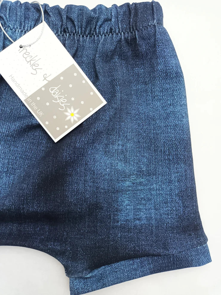 Denim Look Jersey Shorts from Freckles & Daisies